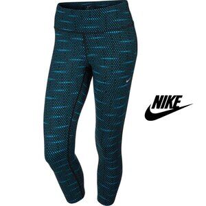 Nike Dri-FIT Epic Run Womens 22" Running Leggings Reflective Black Blue S